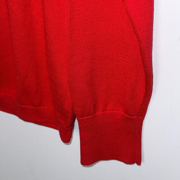 Lands End Womens Holiday Sweater Present Gifts Size XL Red 100% Supima Cotton - Picture 3 of 7